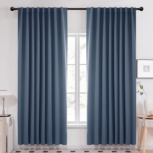 Deconovo Room Darkening Curtains 2 Panels Back Tab Rod Pocket Style - 1 of 4