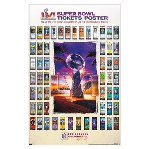 Trends International NFL League - Super Bowl LVI - Tickets Framed Wall Poster Prints - 1 of 4