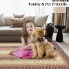 Machine Washable Runner Rug - Print Braided Non-Slip Indoor/Outdoor Carpet, Low Pile Non-Shedding Area Rug for Kitchen, Entrance Hallway - 4 of 4