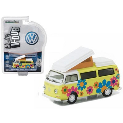 1968 Volkswagen Type 2 T2 Westfalia Campmobile Hippie Dippy Weather Van 1/64 Diecast Model by Greenlight