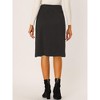 INSPIRE CHIC Women's High Waist Faux Suede Knee Length A-Line Skirts - 3 of 4