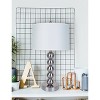 29" Modern Metal Table Lamp with Unique Base Silver - Ore International - image 2 of 3