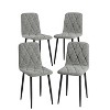 NicBex Dining Chairs Set of 4,Upholstered Armless Chair with Metal Legs for Dining Room,Living Room,Kitchen,Gray - 2 of 4