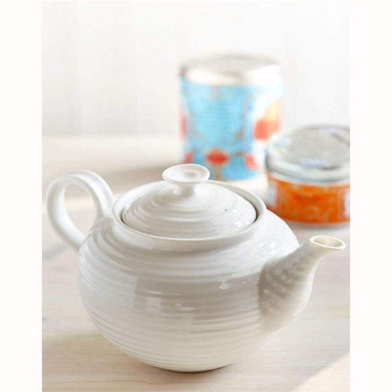 Portmeirion Sophie Conran 2 Pint Teapot - White,2 Pint, 4 of 6
