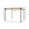 11.5' x 11.5' Outdoor Retractable Pergola Canopy, Metal Patio Shade Shelter for Backyard, Porch Party, Garden, Grill Gazebo - 3 of 4