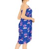 HAPPY BAY Women's Bikini Sarong Swimsuit Cover up Summer Wraps Skirt Bathing suit Swimwear Beach Wrap Skirts for Women One Size Blue, flamingo - 3 of 4