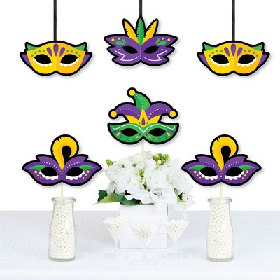 Big Dot Of Happiness Mardi Gras - Masquerade Party Supplies - Banner  Decoration Kit - Fundle Bundle : Target