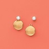 Ross-Simons 14kt Yellow Gold Concave Petite Disc Drop Earring Jackets - 4 of 4