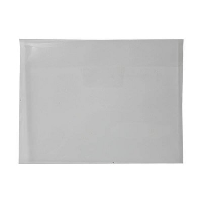 JAM Paper 9 7/8'' x 11 3/4'' 12pk Plastic Envelopes with Tuck Flap Closure, Letter Booklet - Clear