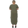 Plus Size Short Sleeve V-neck Maxi Dress - 4 of 4