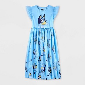 Girls' Bluey Dress-Up NightGown - Blue - 1 of 3