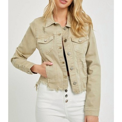 Women's Curvy Irregular Frayed Hem Jacket - RISEN