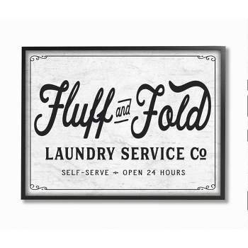 Stupell Industries Fluff and Fold Laundry Room Vintage Country Sign