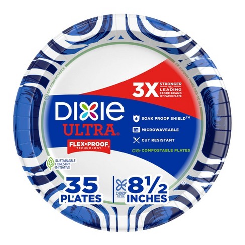 Dixie Disposable Paper Plates, 8.5 in, 200 Count, Size: 8 - 9