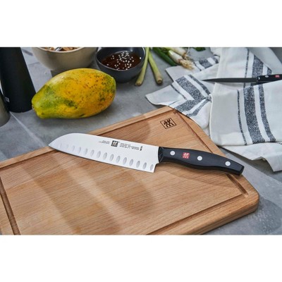 ZWILLING TWIN Signature 7-inch Hollow Edge Santoku Knife - Thumbnail 3
