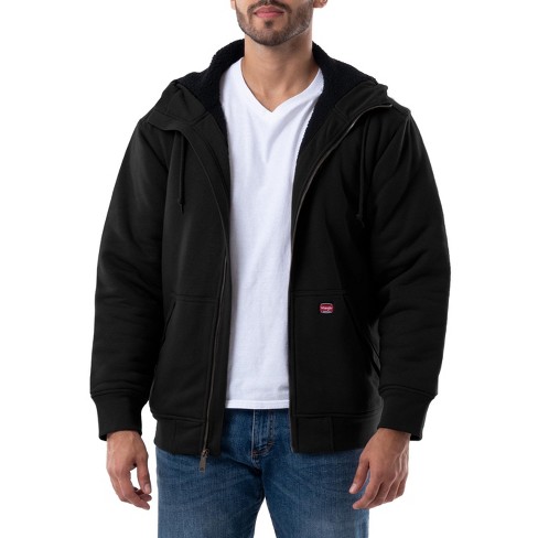 Wrangler Workwear Men's Fleece Pullover With Shearling-lined Hood : Target