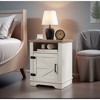 Chic Crate-Modern Farmhouse Barn Door Nightstand - Side Table with Storage for Bedroom & Office (Wooden) - 4 of 4
