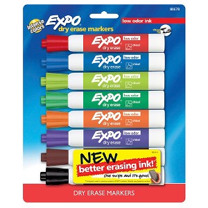 EXPO Dry Erase Marker, Chisel Tip, 8ct - Multicolor