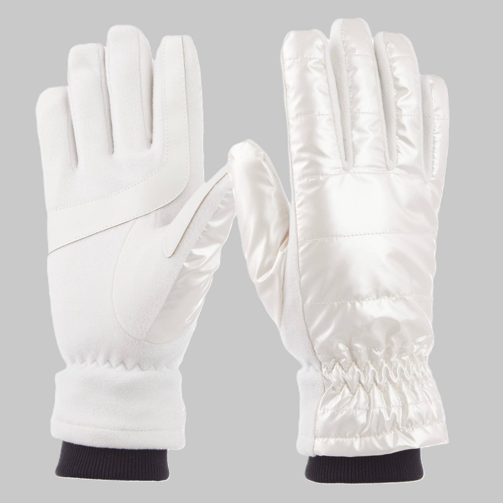 Isotoner Sleekheat Gloves - White L/XL