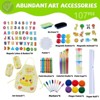 Aoibox Adjustable Wooden Art Easel for Kids with Paper Roll Magnetic Chalkboard Whiteboard Animal Theme Foldable Standing Set - 3 of 4