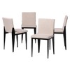 Baxton Studio 4pc Bishop Fabric and Metal Dining Chair Set - 2 of 4