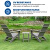 GARPROVM 2 Upgraded Folding HDPE Adirondack Chairs with Side Table Weather-Resistant For Outdoor - 4 of 4