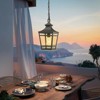 Maggift Outdoor Pendant Light, Modern Exterior Hanging Light Fixture with Clear Glass, Metal Outside Chandelier, Black, 7.50"*7.50"*14.50" - 2 of 4
