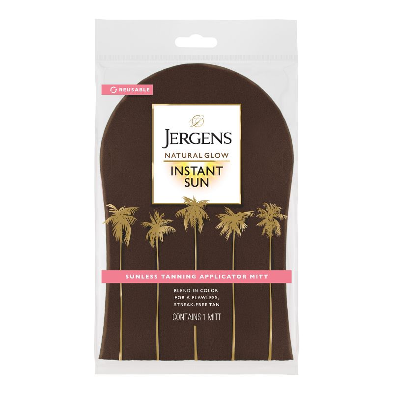 Jergens Natural Glow Instant Sun Application Mitt For Self Tanners, Streak-Free Sunless Tanning Glove, 1 of 7
