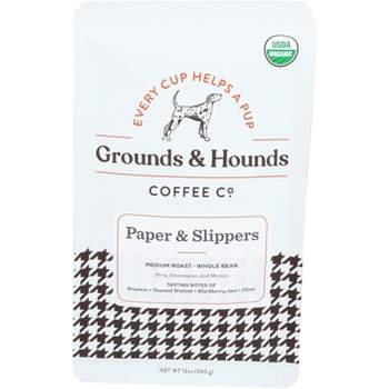 Grounds & Hounds Coffee Co. Paper & Slippers - Case of 8 - 12 oz