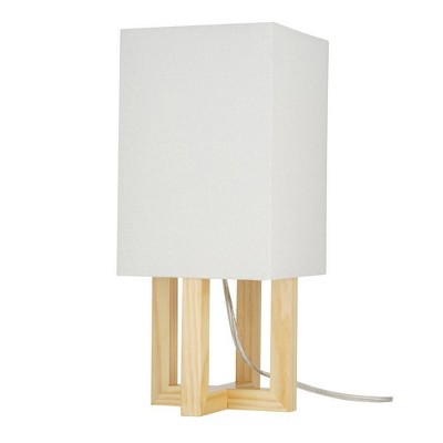 15" Square MDF Table Lamp Natural - Cresswell Lighting