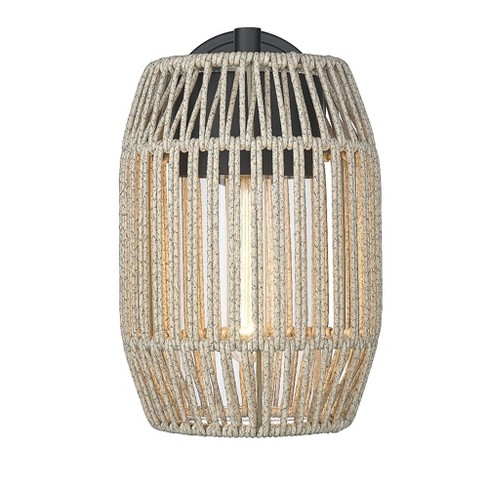 Golden Lighting Seabrooke 1-light Outdoor Wall Light In Natural Black ...