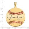 Black Bow Jewelry 14K Gold Plated Jim Rice Signature LG Enamel Baseball Pendant - 4 of 4