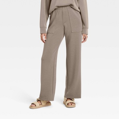 Women's Mid-Rise Sandwash Pull-On Knit Leisure Utility Pants - A New Day™
