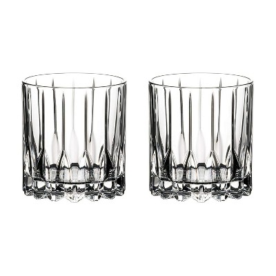 Riedel 6417/01 Specific Glassware 6 Ounce Quality Stemless Neat Crystal Cocktail Tumbler Glasses Set with Microfiber Polishing Cloth, Clear (2 Pack)