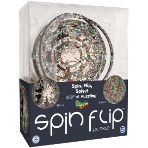 Spin Flip Puzzle: Charles Fazzino 2L- 14 Rings - 2-In-1: Double-Sided Puzzle,8+ - 1 of 4