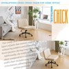KTMBDW Criss Cross Chair with Wheels Comfy Cross Legged Office Desk Armless Wide Vanity Makeup Chair Adjustable Rolling Computer for Home Office - 4 of 4