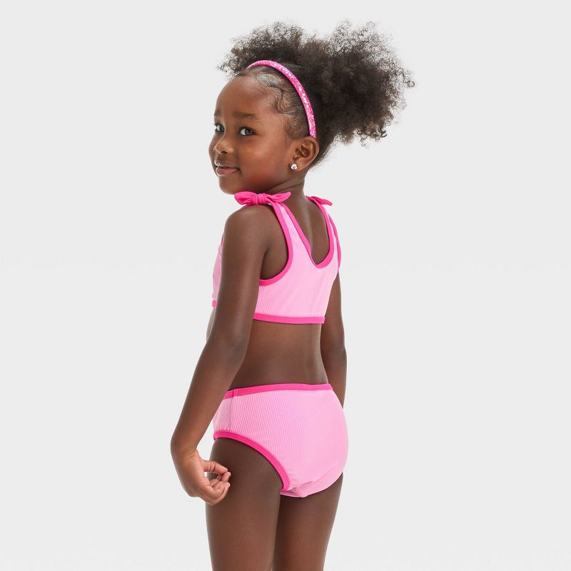 Toddler Girls' Barbie Tankini Set - Pink, 3 of 6