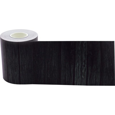 Teacher Created Resources Black Wood Straight Rolled Border Trim, 50 Feet (Pack of 6)