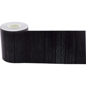 Teacher Created Resources Black Wood Straight Rolled Border Trim, 50 Feet (Pack of 6) - 1 of 1