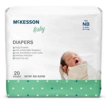 McKesson Baby Diapers for Newborns - Disposable, 0 to 10 lbs