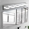 GreenEver 37'' 5-Light LED Vanity Fixture - Chrome, Acrylic Shades, Dimmable, Energy-Efficient Bathroom Wall Sconce - 2 of 4