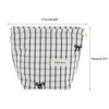 Unique Bargains Lightweight Clutch Plaid Bow Embroidery Makeup Bag 1 Pc - 2 of 4