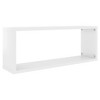 vidaXL Wall Cube Shelves 2 pcs High Gloss White 23.6 in.x5.9 in.x9.1 in. Engineered Wood - 4 of 4
