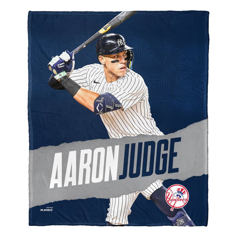 50&#34;x60&#34; MLB New York Yankees 23 Aaron Judge Silk Touch Throw Blanket, 1 of 6