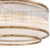 Possini Euro Design Warren 20" Modern Pendant Ceiling Light Fixture Dining Room Over Table Kitchen Island Drum 6-Light Golden Bronze Finish Glass - 3 of 4