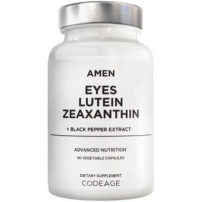 Amen Eyes Lutein Zeaxanthin, Red Beet Root, Black Pepper, Macular Health Vitamins Formula, 90 ct