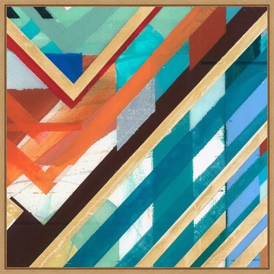 Amanti Art Zig Zag III by Bellissimo Art Canvas Wall Art Print Framed 30 x 30
