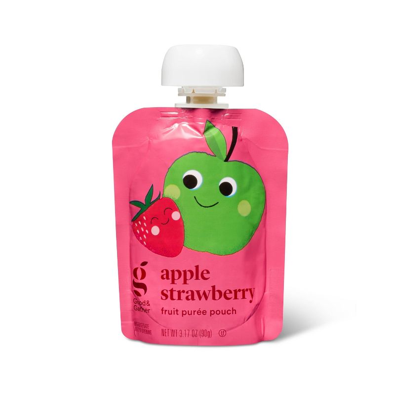 Applesauce Pouches Strawberry - 12ct - Good &#38; Gather&#8482;, 3 of 8