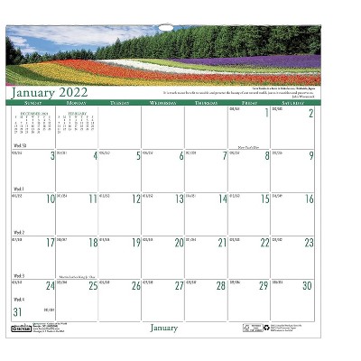 House of Doolittle 2022 12" x 12" Wall Calendar Earthscapes Gardens of the World Multicolor 301-22