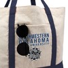Southwestern Oklahoma State University Canvas Tote Bag With External Pocket, Reusable Shoulder Bag for Shopping, School, Beach - 2 of 4